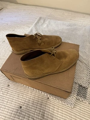 Botas masculinas J.Crew MacAlister camurça chukka tamanho 12 fabricadas na Itália - Imagem 1 de 4