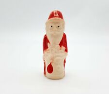 Vintage Irwin Celluloid Santa with Toys in Red / White Christmas Figure