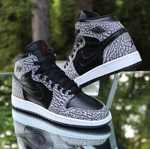 Nike Air Jordan 1 Retro High Premium Black Elephant Size 6.5Y Grey 838850-013