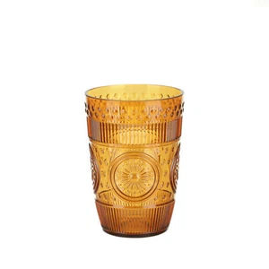 Bicchiere acqua arancione decorato in plastica 430 ml Imperial arancione - Foto 1 di 3