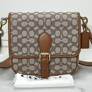 Coach Frankie Crossbody Messenger Bag In Signature Textile Jacquard CC098 NWT - Picture 1 of 17