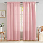 Blackout Curtains-2.5" Rod Pocket for Living Room Insulated Curtains-2 Panels