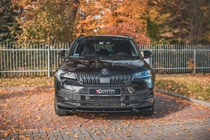 Labio de alerón Cup enfoque frontal para Skoda Karoq Sportline negro brillante - Imagen 1 de 8