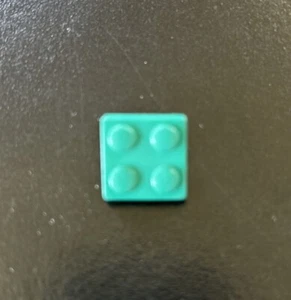 vtg LEGO shank button green square 9/16” collectible novelty kid - Picture 1 of 2