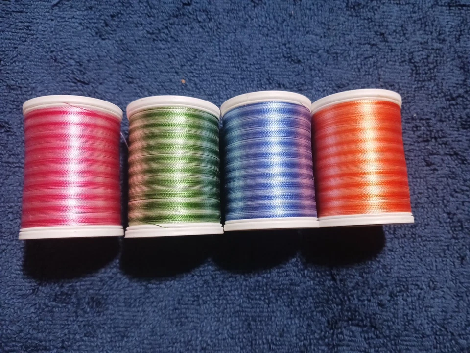 Set Of (4) Sulky 40 Wt Rayon 850 Yds 780 M Embroidery Thread Pink, Green, Blue, - Image 1 of 4