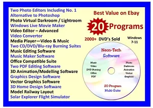 Software editor PDF -Modifica -Converti - Crea - OCR Windows 7-11 - 20 programmi DVD - Foto 1 di 5