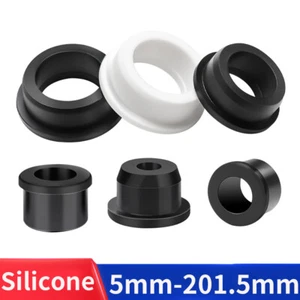 5mm-201.5mm Silicone Rubber Grommet Plug Bungs Cable Wiring Protect Bushes Black - Picture 1 of 10