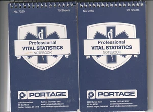 Portage Professional Vital Statistics Notebook, 70 Sheets, Set of 2 Notebooks - Picture 1 of 1