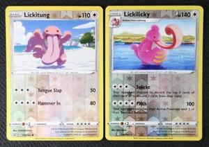 Cartas Pokémon Lickitung 113 Lickilicky 114/163 Holograma Inverso Estilos de Batalla Casi Nuevo/Muy Nuevo - Imagen 1 de 1