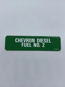 Oldtimer Chevron Diesel Kraftstoff Nr. 2 Pumpe Aufkleber Sticker Gas Kraftstoff KFZ - Bild 1 von 3