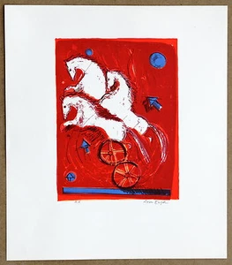 Nissan Engel Vintage Original Hand Signed Horses Circus Artist Proof - Picture 1 of 1