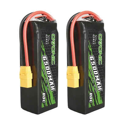 2X Ovonic 4S Lipo Battery 14.8V 80C 6500mAh XT90 For RC Car Truck Airplane Heli - image 1 of 4