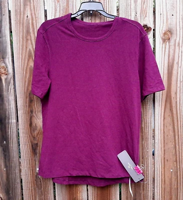 Camiseta para mujer CRZ Yoga Pima algodón manga corta (M) berenjena brezo nueva con etiquetas Foto 1 de 4