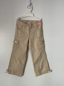 NWT Gymboree Love Is In The Air Girls Khaki Cargo Pants 4 - Picture 1 of 6