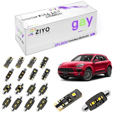7pcs Deluxe White LED Interior Light Kit For Porsche Macan 95B 2014-2016 Package — 第 1/4 张图片
