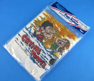 Bowling Crying Towel Vintage 1977 New SEALED Cartoon Sob Ocean of Tears 11 x 18 - Picture 1 of 14