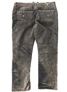 Rock Revival Glendon Biker Studded Jeans Men’s Size 44 X 33 - Picture 1 of 14