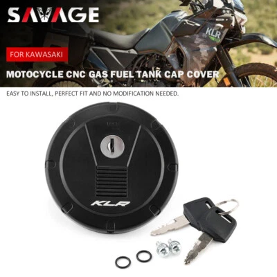 Cubierta del tanque de combustible de gas tapa de aceite para KAWASAKI KLR 650 KLR 250 KL 250 KL 110 Foto 1 de 4
