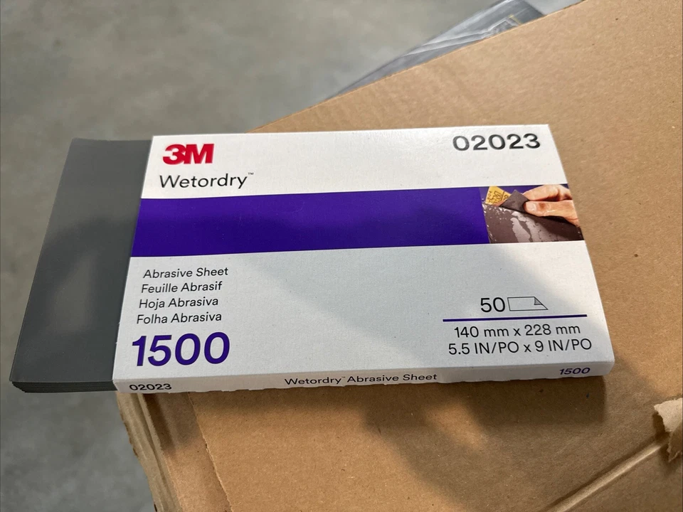 Hoja de papel de lija abrasivo Wetordry 3M (02023, grano 1500, 50 unidades Foto 1 de 1