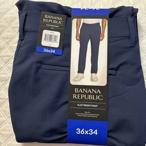 Banana Republic Herren Hose vorne flach 36 x 34 blau 1557516 neu mit Etikett - Bild 1 von 6