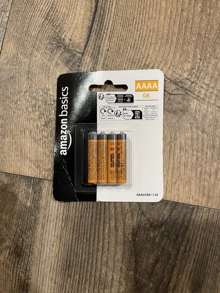 Baterías alcalinas de alto rendimiento Amazon Basics AAAA/1,5 V (8 paquetes) Foto 1 de 1