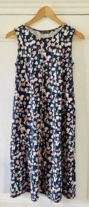 Cassie Byrnes X Uniqlo Women’s Blue Pink White Sleeveless T-Shirt Dress S UK 10 - Picture 1 of 14