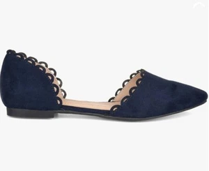 Neu JC Journee Collection Größe 10 marineblau Jezlin spitz zulaufende Schuhe flache Schuhe - Bild 1 von 4