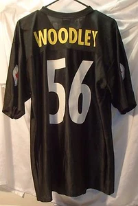Camiseta de fútbol Lamarr Woodley Pittsburgh Steelers negra #56 para hombre talla grande - Imagen 1 de 2