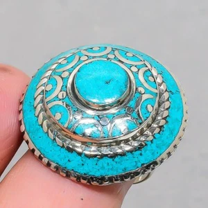 Tibetan Turquoise Handmade Bohemian Gift Jewelry Nepali Adjustable Ring SR 3181 - Picture 1 of 7