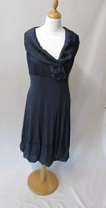James Lakeland Made in Italy Designer Occasion Dress~ 12 - Navy Blue - Picture 1 of 11