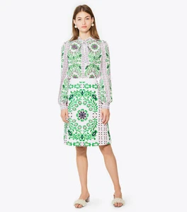 Tory Burch 6 Kia Bow Blouse Shirt  Floral  RARE  Garden Party Silk  Runway - Picture 1 of 11