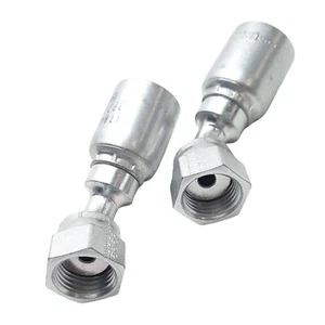 2 Stück Danfoss 4TA4FRA4 Schlauchtülle, 45° Winkel, ORS schwenkbar, 9/16-18, -4 Schlauch - Bild 1 von 4