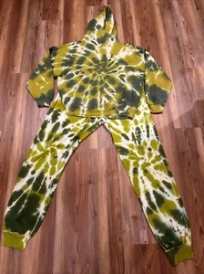 Ralph Lauren/Russell Athletic Set Extra Large Sweatpants Sweatsuit Green Tie Dye - Picture 1 of 6