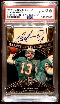 2020 Panini Spectra Illustrious Legends Auto 1/1 Dan Marino #IL-DM PSA R6220J - Image 1 of 2