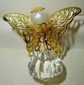 Pin de moda ángel filigrana alas imitación perla y cristal cabeza y cuerpo   - Imagen 1 de 11