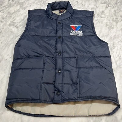 Chaleco hinchado Valvoline vintage para hombre mediano Hilton ropa activa bolsillos a presión Foto 1 de 4