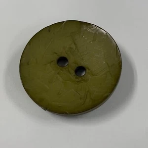 Dill Buttons Large Olive Green Washable Plastic Button - 45mm / 1 3/4" - Picture 1 of 3