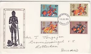 GB Stamps First Day Cover Mercury Great Britons, Robert Bruce, horse sword 1974 - Picture 1 of 1