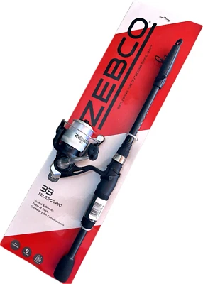 ZEBCO 33 6 ft Telescopic Spinning Rod & Reel Combo 5.3:1 Gear Ratio BB Drive - Image 1 of 4