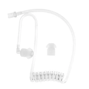 Transparent Coil Acoustic Air Tube Earplug Replacement For Radio Earpiece Headse - Photo 1/8