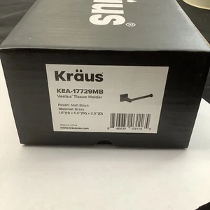 Kraus Ventus Toilet Paper Holder Matte Black KEA-17729MB E3 - Picture 1 of 6