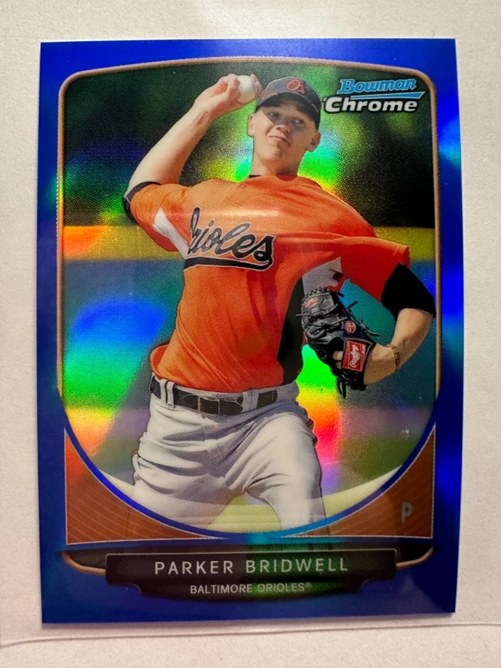 K52,976 - 2013 Bowman Chrome Mini Blue Refractors #91 Parker Bridwell #/99 - Image 1 of 1