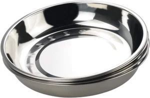 4-Pack 10 INCHES Stainless Steel round Plate/Camping Metal Dinner Plates - Picture 1 of 12