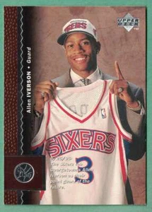 1996-97 Upper Deck #91 Allen Iverson RC Rookie Card Philadelphia 76ers NM+ - Bild 1 von 2