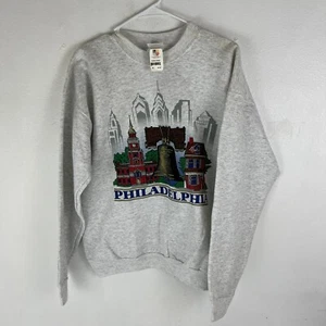 Vintage NWT Deadstock City Of Philadelphia Liberty Bell Sweatshirt Large - Picture 1 of 6