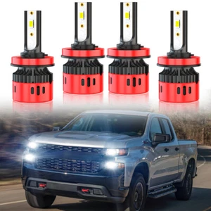 For 2022 2023 Silverado 1500 2500 WT Custom Trail Boss white LED Headlight Bulbs - Picture 1 of 12