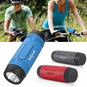 Portable Bicycle Speaker with Flashlight Bluetooth Music Speakers Power Bank - Picture 1 of 14