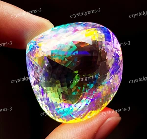 215 Crt Mystic Quartz Heart Shape pendant Size Loose Gemstone - Picture 1 of 4