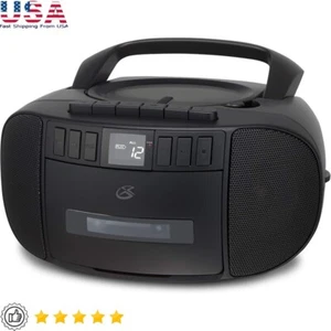 Boombox portátil radio AM FM reproductor de casete de CD altavoces estéreo conector para auriculares - Imagen 1 de 8