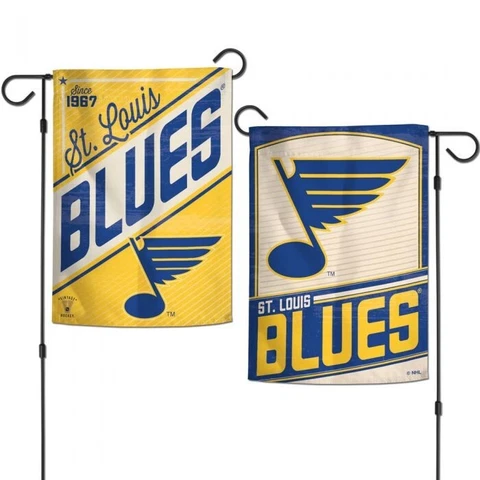 ST. LOUIS BLUES RETRO STYLE 2 SIDED GARDEN FLAG 12"X18" YARD BANNER NHL LICENSED Cover
